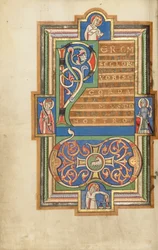 Zdobiona strona Incipit z monogramem VD